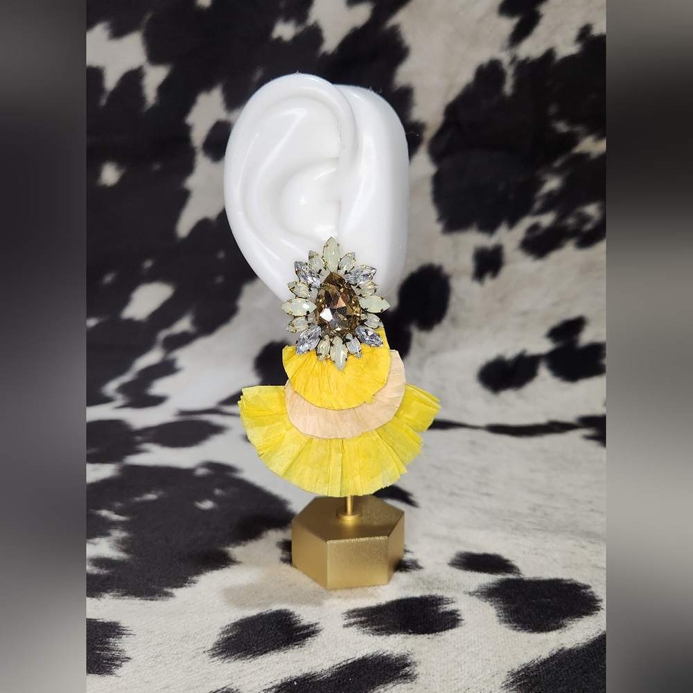 Crepe Paper Statement Fashion Earrings